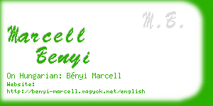 marcell benyi business card