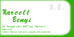 marcell benyi business card